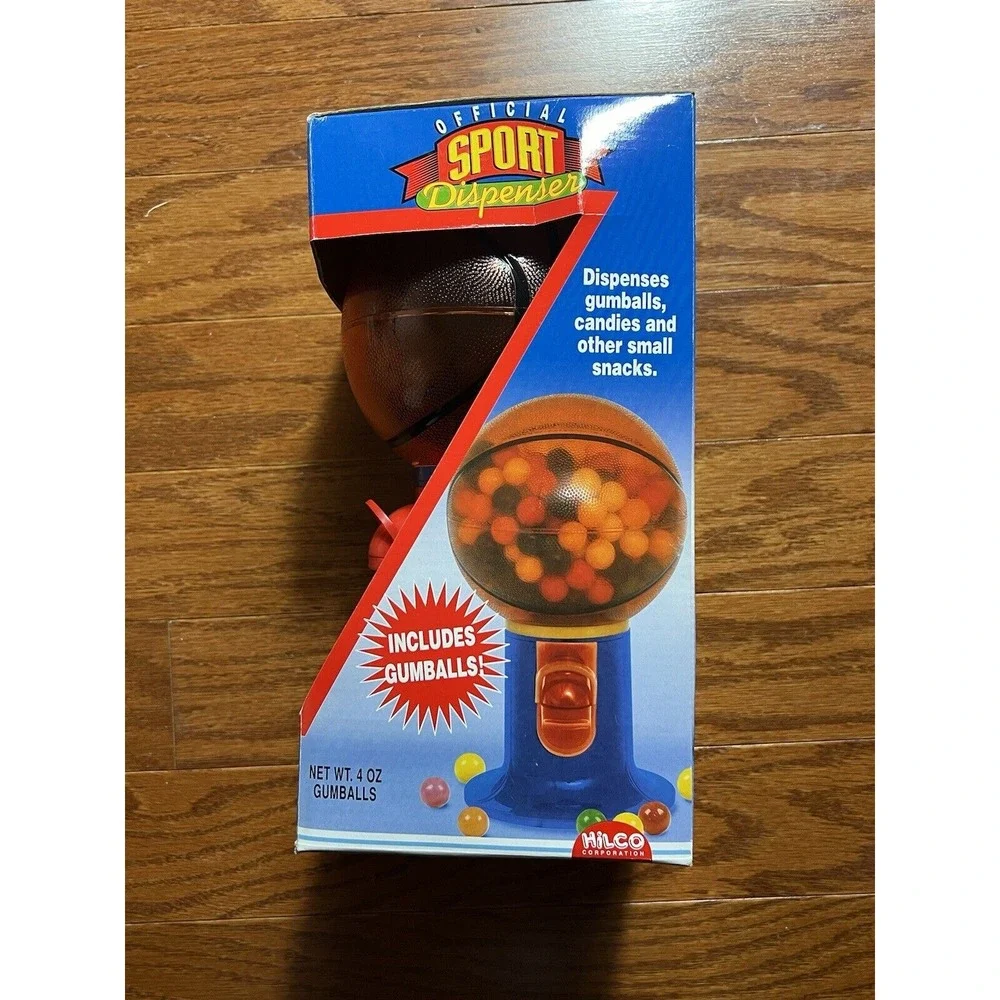 HilCo Official Sport Gumball Dispenser Basketball NIB‎ Includes Gum (Old)